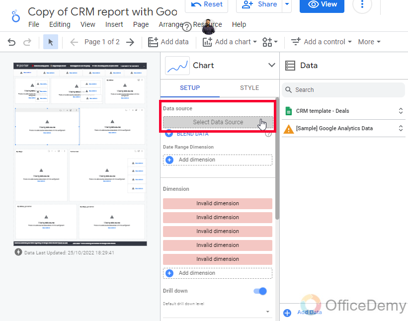 CRM Report with Google Data Studio and Sheets 23
