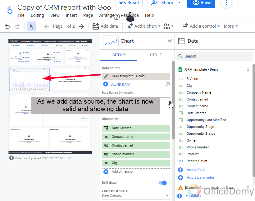 CRM Report with Google Data Studio and Sheets 25