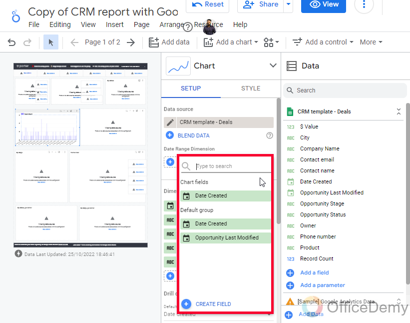 CRM Report with Google Data Studio and Sheets 27