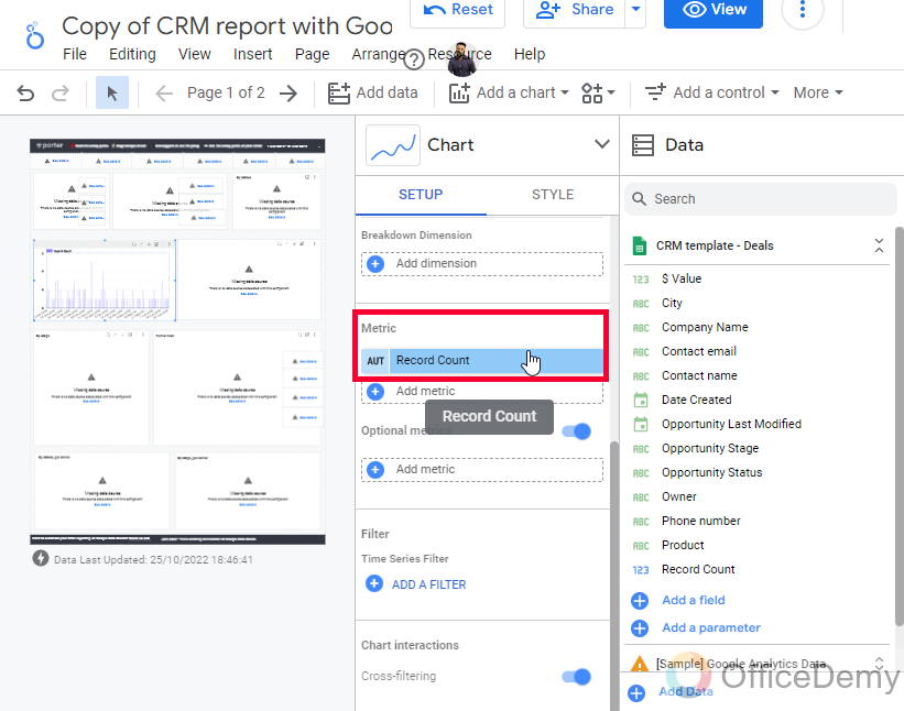 CRM Report with Google Data Studio and Sheets 28