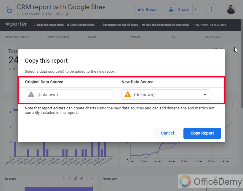 CRM Report with Google Data Studio and Sheets 5