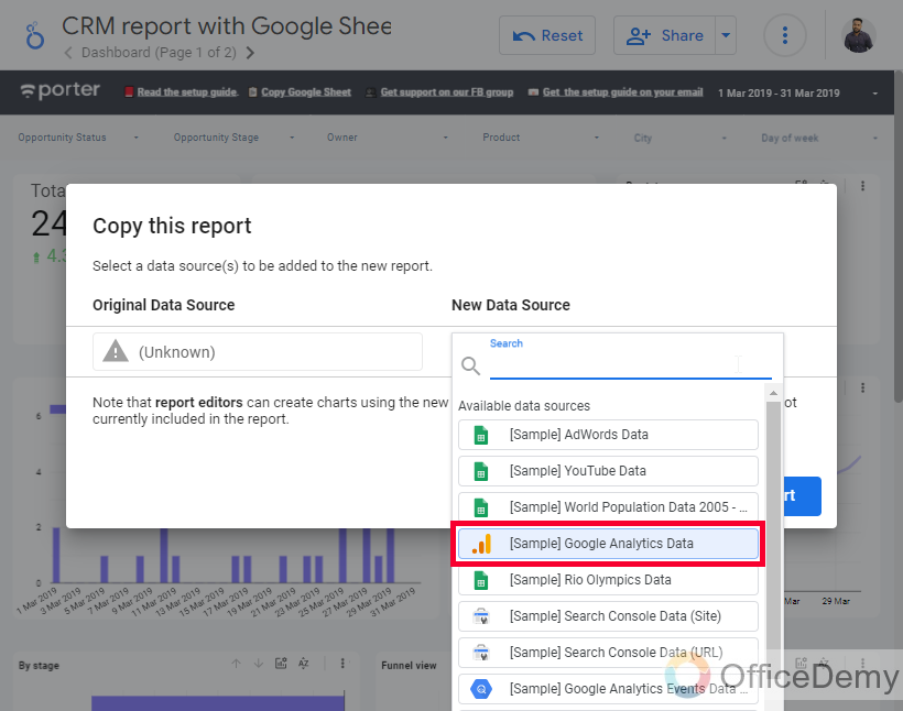 CRM Report with Google Data Studio and Sheets 6