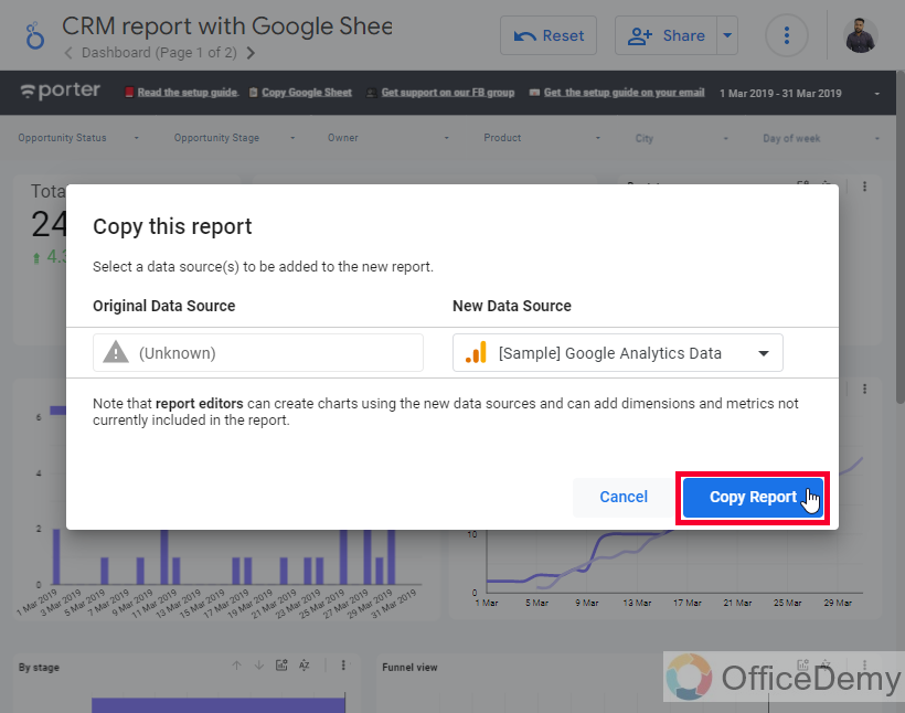 CRM Report with Google Data Studio and Sheets 7