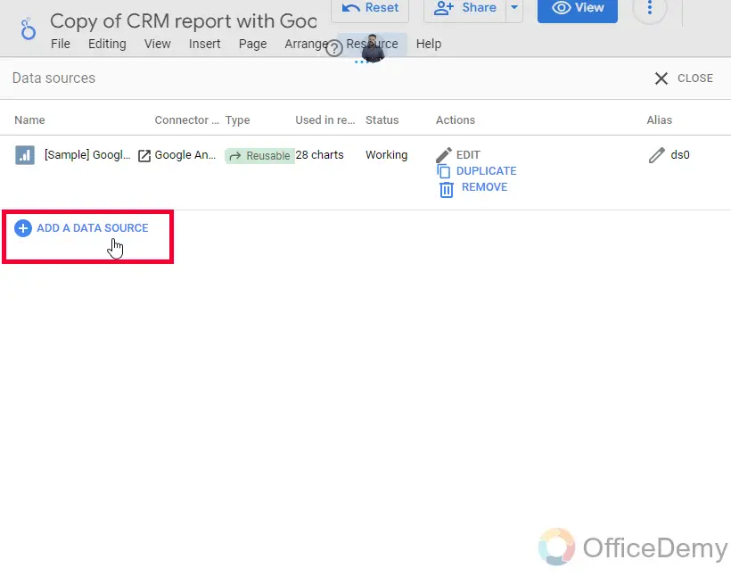 CRM Report with Google Data Studio and Sheets 10