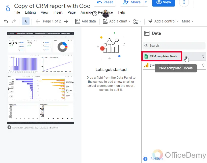 CRM Report with Google Data Studio and Sheets 14