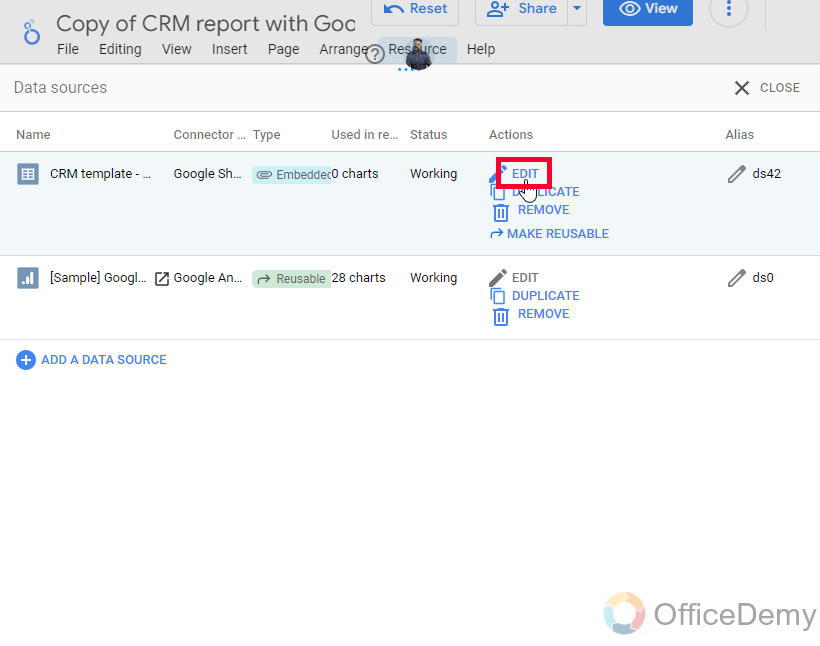 CRM Report with Google Data Studio and Sheets 16