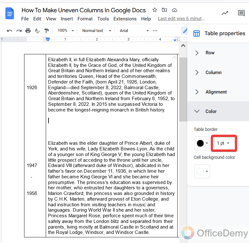 How To Make Uneven Columns In Google Docs 17