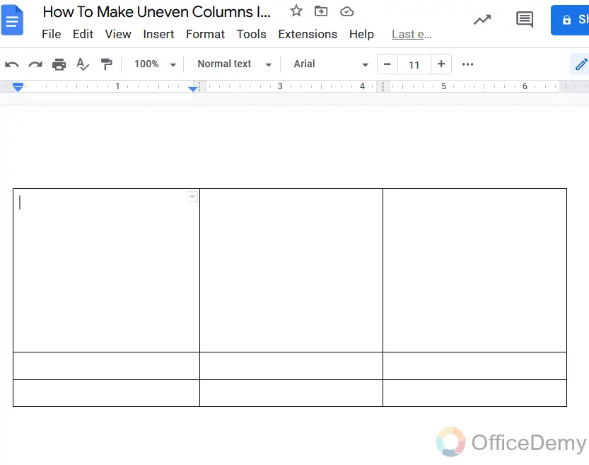 How To Make Uneven Columns In Google Docs 8