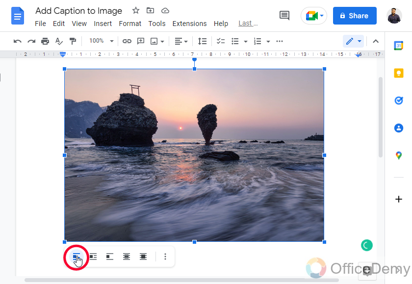 How to Add Caption to Image in Google Docs 4