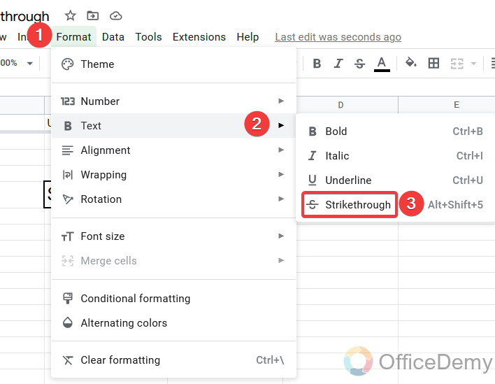 How to Apply Strikethrough Formatting in Google Sheets 9