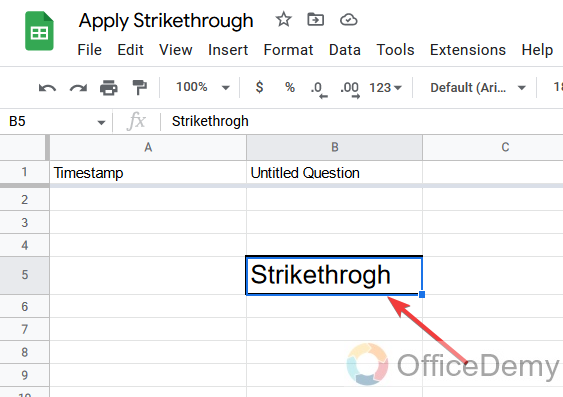 How to Apply Strikethrough Formatting in Google Sheets 6