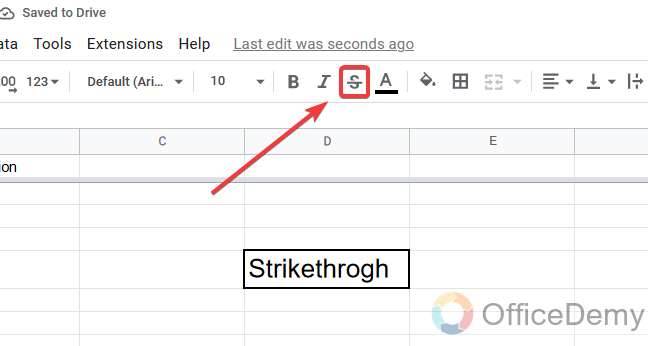 How to Apply Strikethrough Formatting in Google Sheets 4