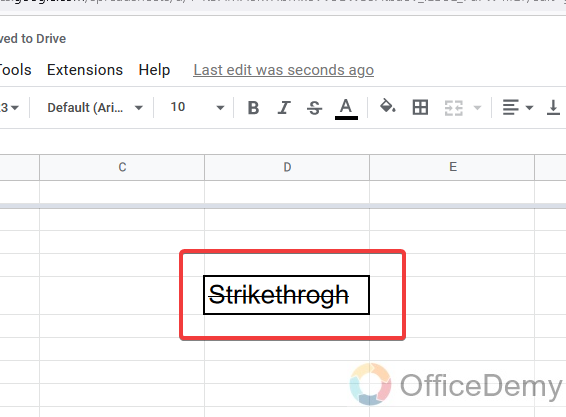 How to Apply Strikethrough Formatting in Google Sheets 5