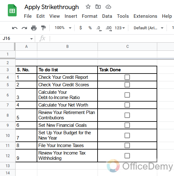 How to Apply Strikethrough Formatting in Google Sheets 11