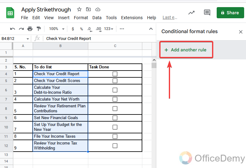How to Apply Strikethrough Formatting in Google Sheets 15