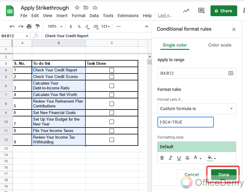 How to Apply Strikethrough Formatting in Google Sheets 19