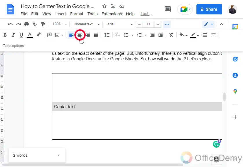How to Center Text in Google Docs 15