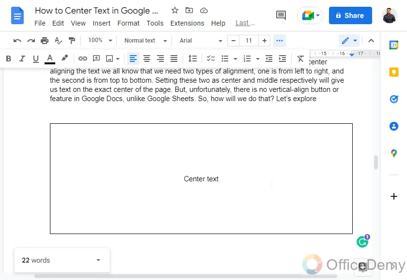 How to Center Text in Google Docs 16