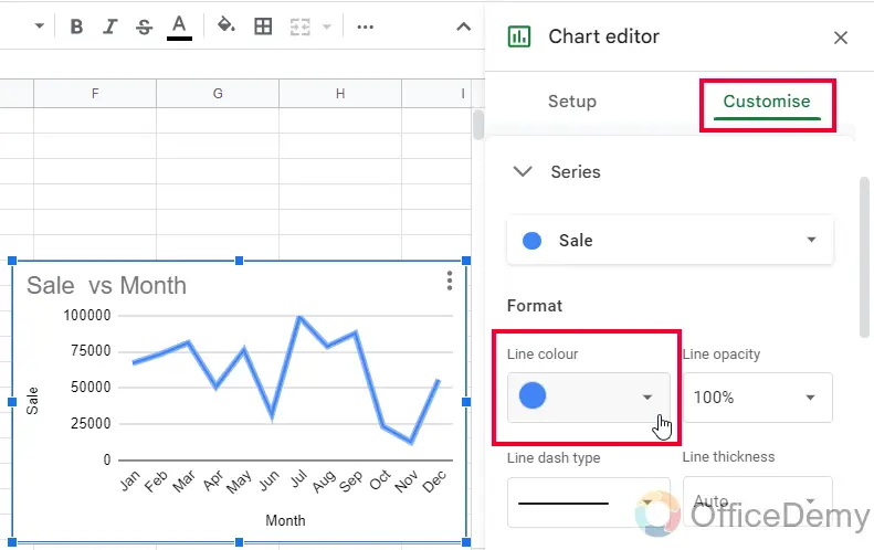 How to Change Color of Chart in Google Sheets 8
