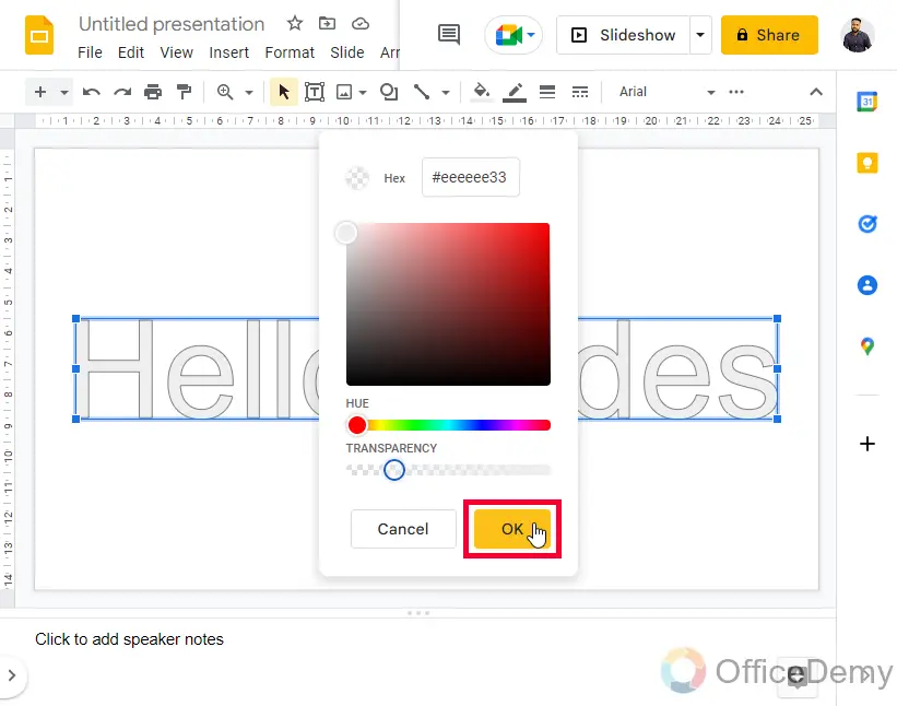 How to Change Opacity in Google Slides 6