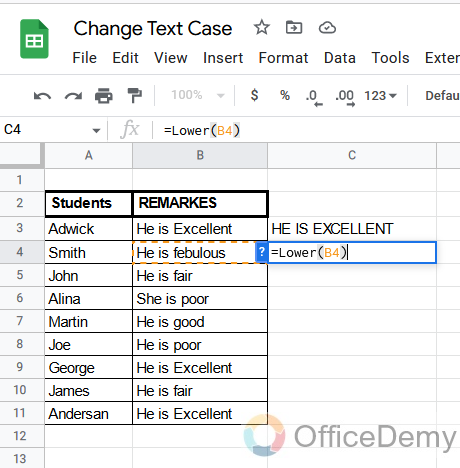 How to Change Text Case in Google Sheets 7