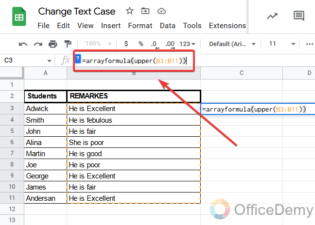 How to Change Text Case in Google Sheets 11