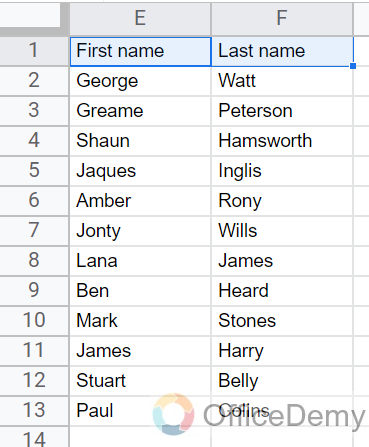 How to Combine First and Last name in Google Sheets 8