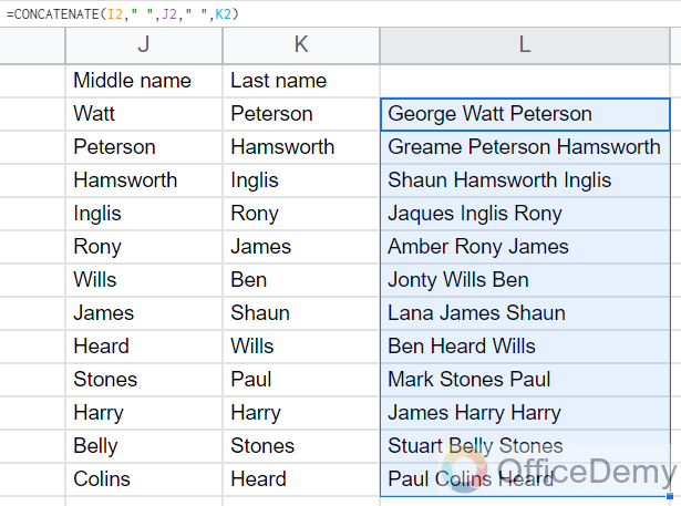 How to Combine First and Last name in Google Sheets 19