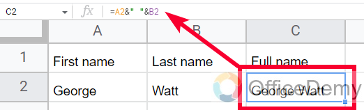 How to Combine First and Last name in Google Sheets 5