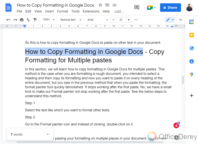 How to Copy Formatting in Google Docs 7