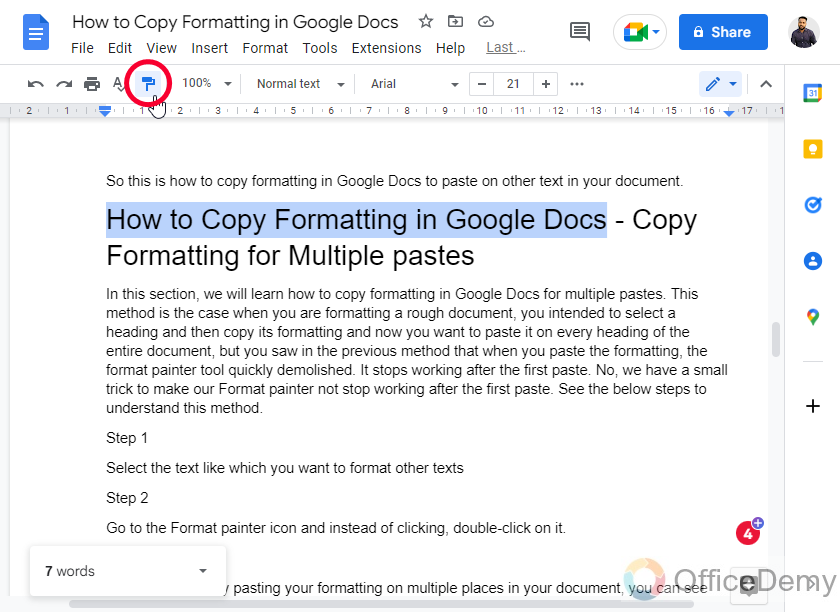 How to Copy Formatting in Google Docs 8