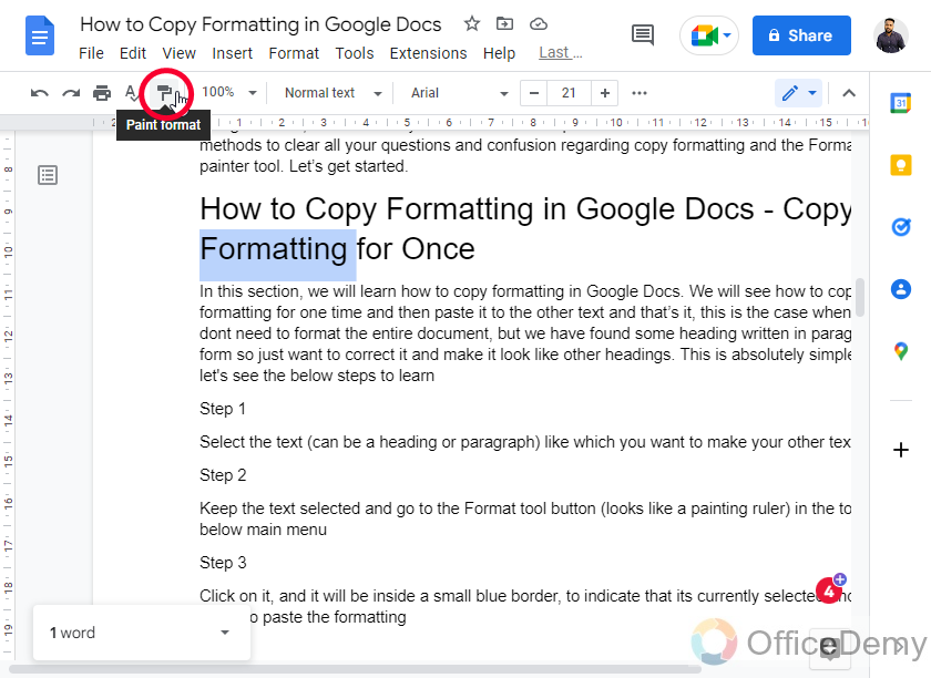How to Copy Formatting in Google Docs 2