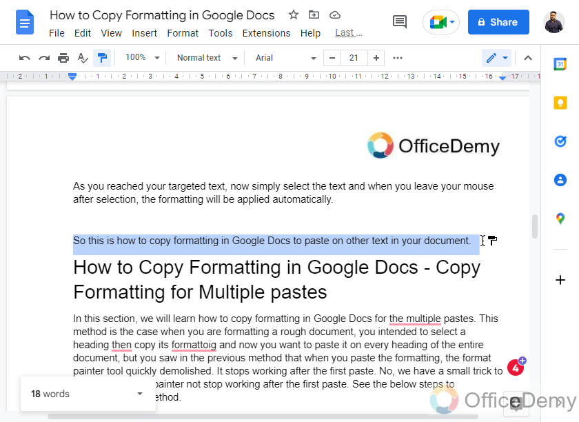 How to Copy Formatting in Google Docs 4