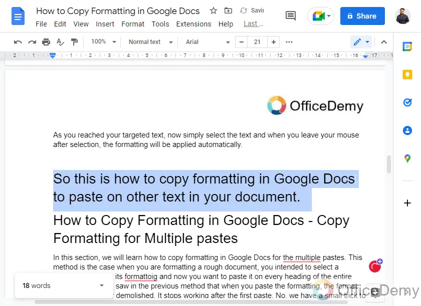 How to Copy Formatting in Google Docs 5