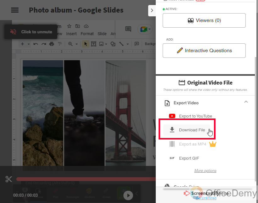 How to Do a Voice over on Google Slides 10