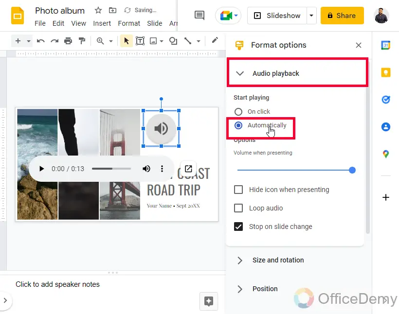 How to Do a Voice over on Google Slides 25