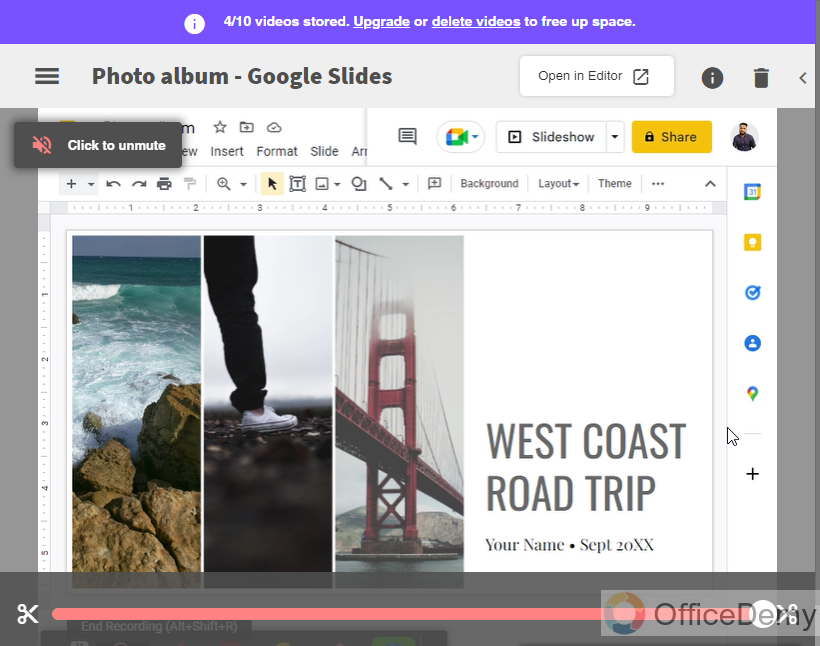 How to Do a Voice over on Google Slides 9