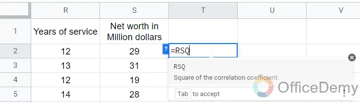 How to Find R2 in Google Sheets 14