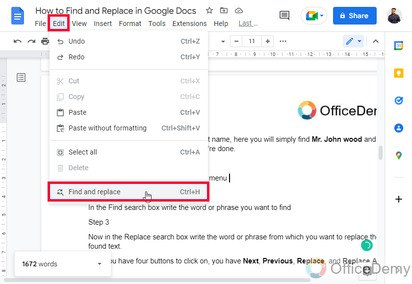 How to Find and Replace in Google Docs 6
