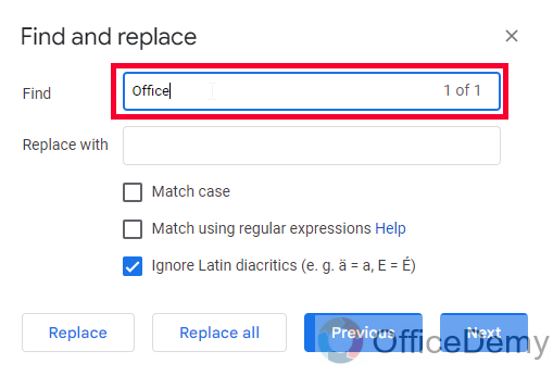 How to Find and Replace in Google Docs 7