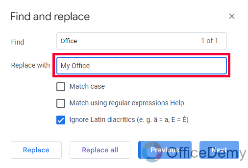 How to Find and Replace in Google Docs 8