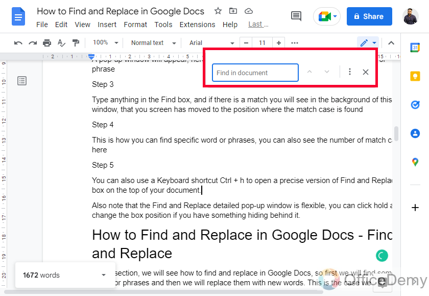 How to Find and Replace in Google Docs 5