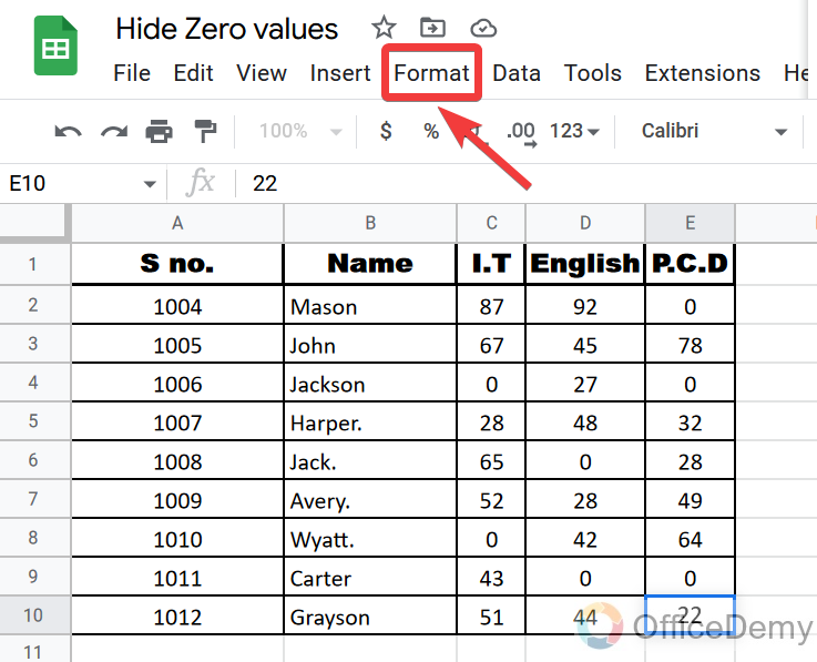 How to Hide Zero Values in Google Sheets 3