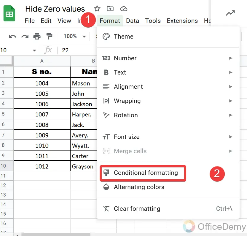 How to Hide Zero Values in Google Sheets 4