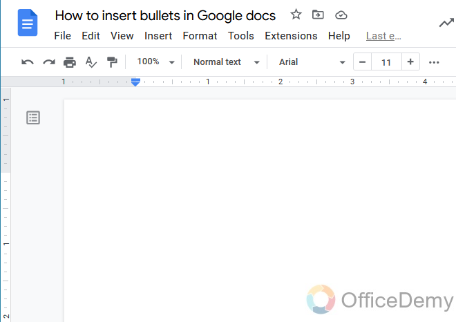 How to Indent Bullet Points in Google Docs 1