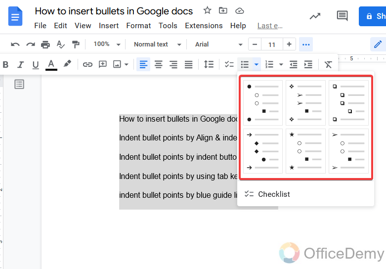 How to Indent Bullet Points in Google Docs 5