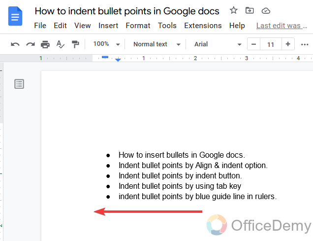 How to Indent Bullet Points in Google Docs 12