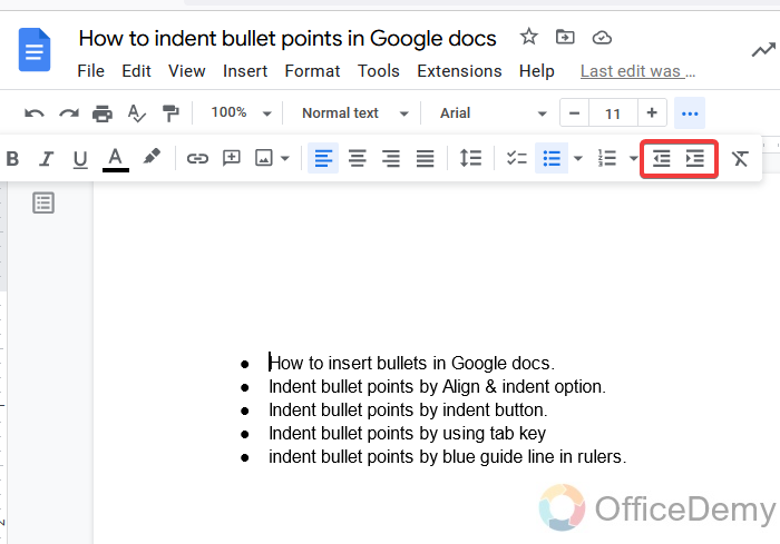How to Indent Bullet Points in Google Docs 16