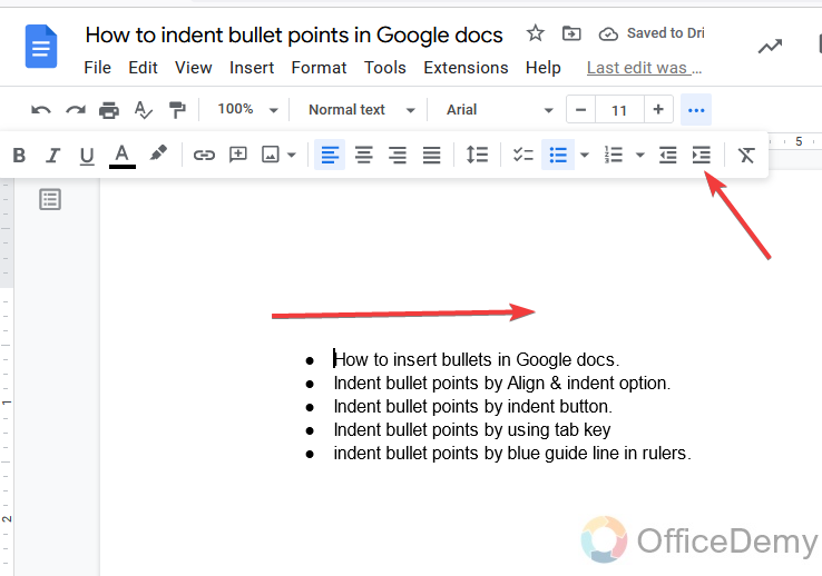 How to Indent Bullet Points in Google Docs 17