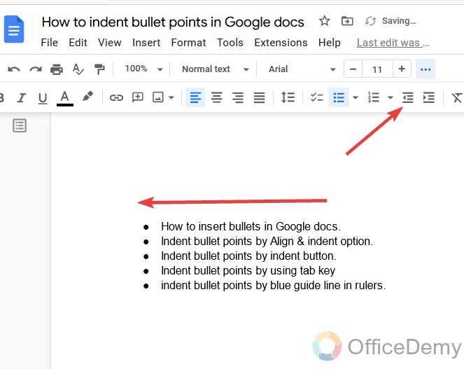 How to Indent Bullet Points in Google Docs 18